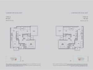 The Avenir - 2-Bedroom dual C1 C2 floor plans
