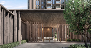 The Avenir condo entrance drop off